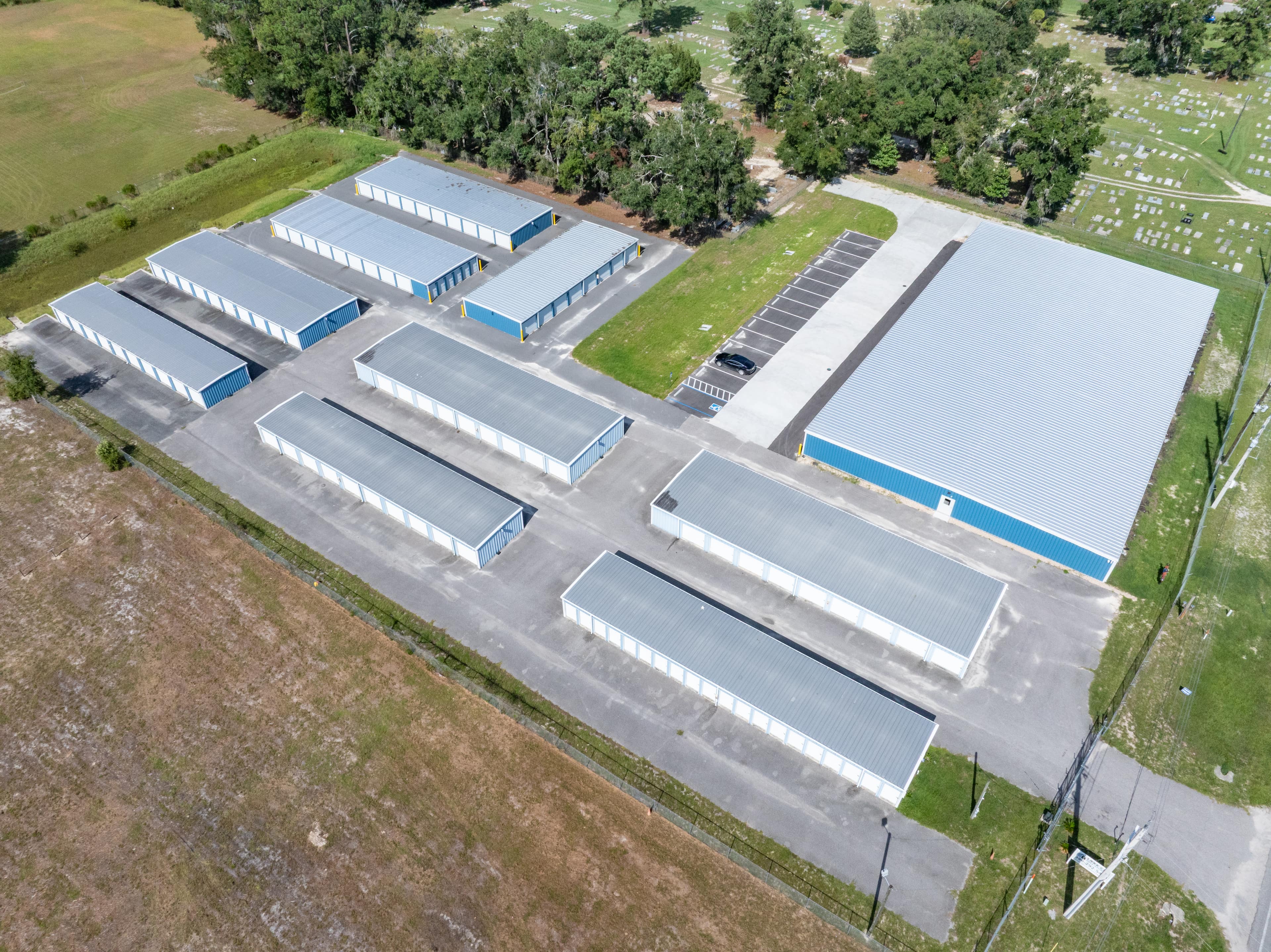 Aerial overview of Lake City Self Storage